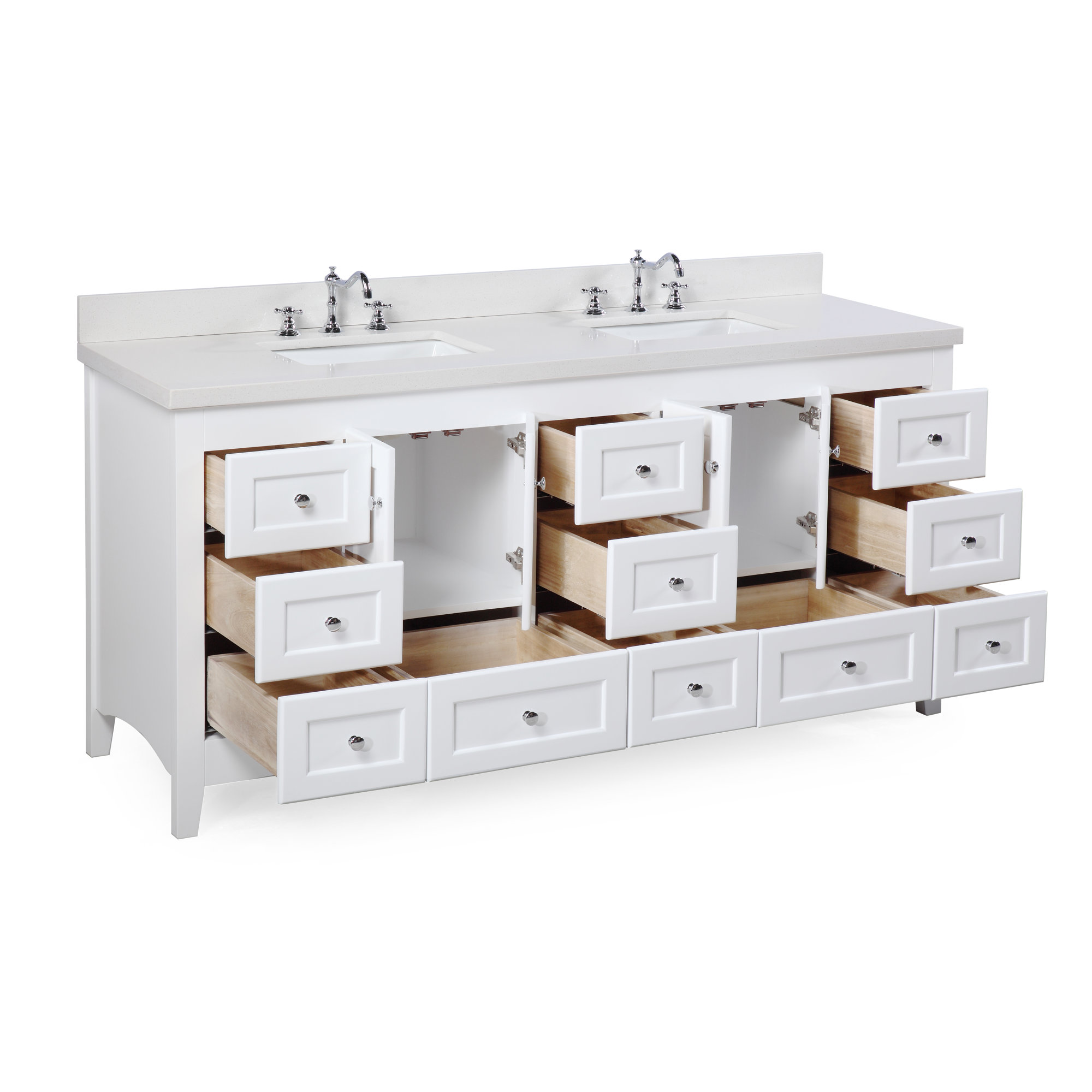 Abbey 72" Double Bathroom Vanity Set & Reviews Joss & Main